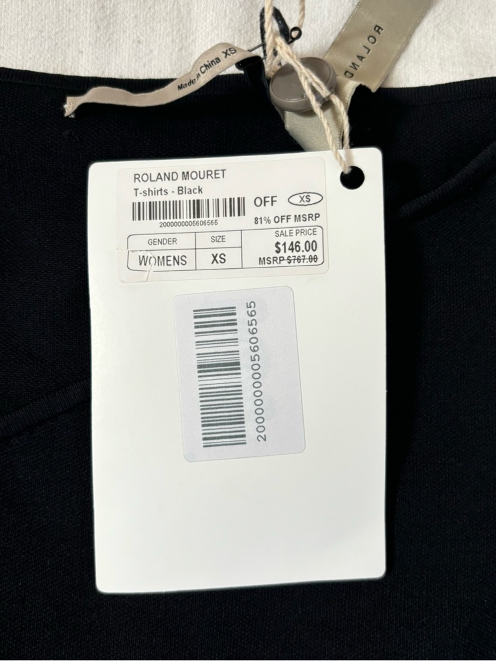 Roland Mouret Top with Cream Accent - Picture 3 of 6